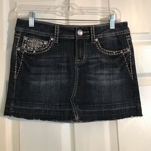 LA Idol Denim Jean Skirt